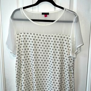 Vince Camuto Sheer White Blouse